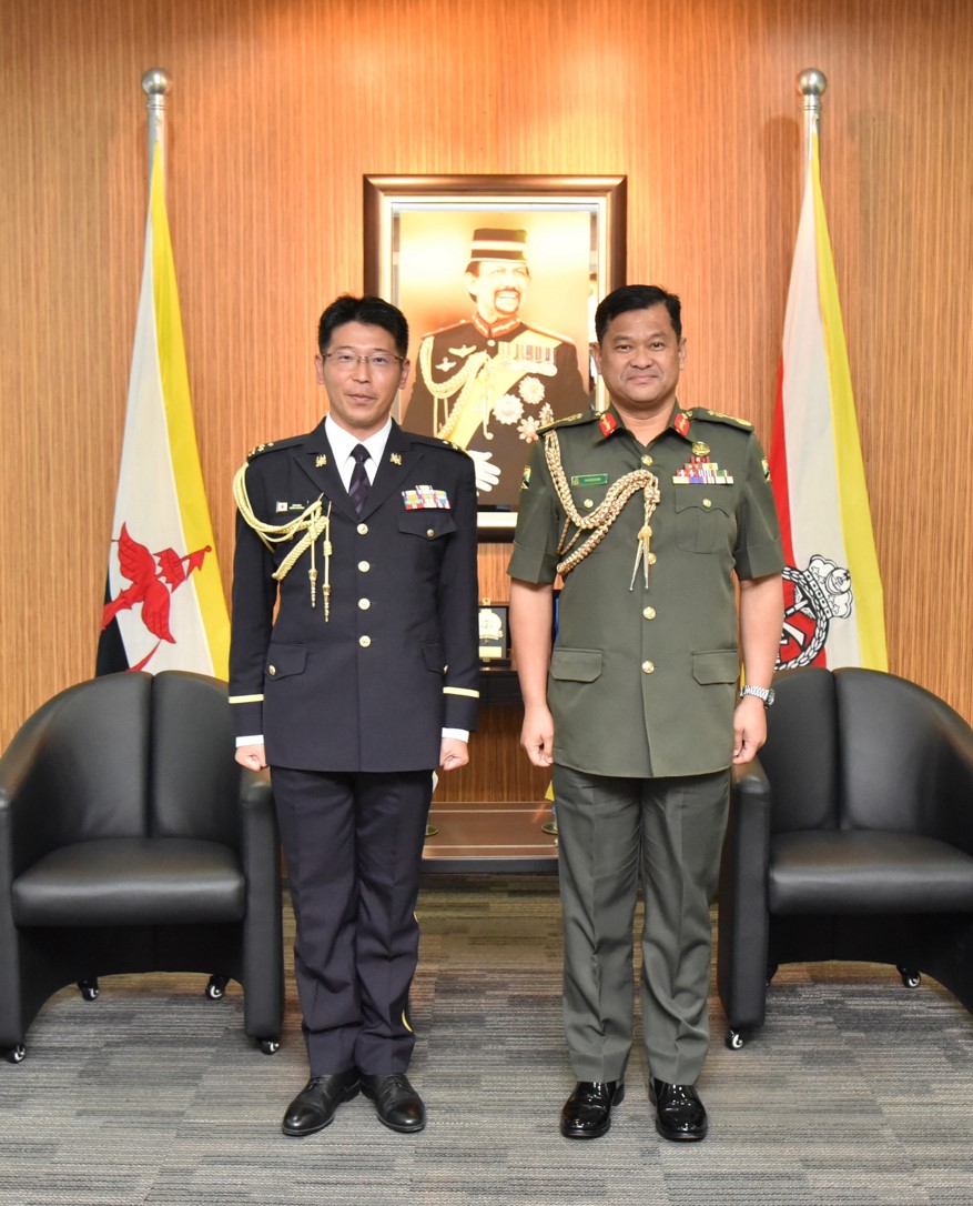 RBAF COMMANDER RECEIVES INTRODUCTORY CALL FROM COLONEL ARITA SATOSHI JAPANESE DEFENCE ATTACHE TO BRUNEI DARUSSALAM  