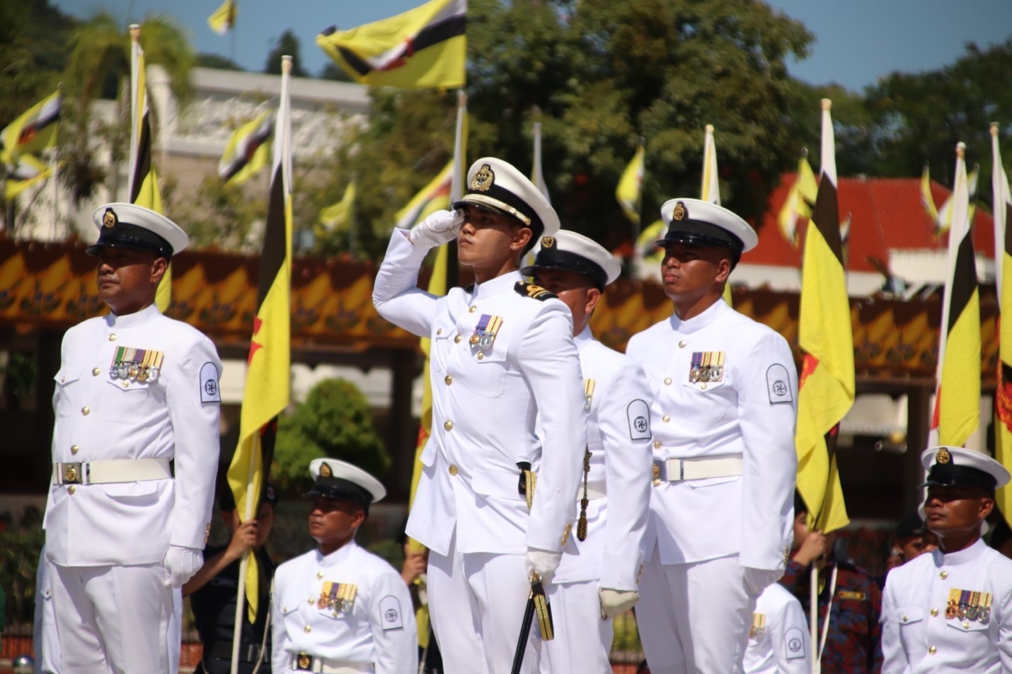 FLAG LOWERING CEREMONY IN CONJUNCTION WITH BRUNEI DARUSSALAM'S 40th NATIONAL DAY