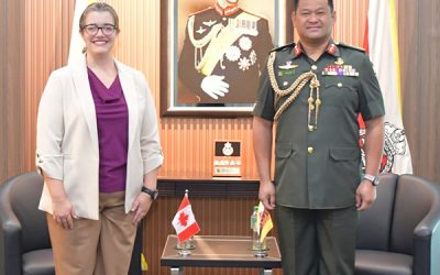 ROYAL BRUNEI ARMED FORCES COMMANDER RECEIVES FAREWELL CALL  FROM THE HIGH COMMISSIONER FOR CANADA IN BRUNEI DARUSSALAM