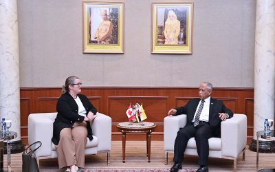 MINISTER AT THE PRIME MINISTER’S OFFICE AND MINISTER OF DEFENCE II RECEIVES FAREWELL CALL FROM THE HIGH COMMISSIONER FOR CANADA IN BRUNEI DARUSSALAM