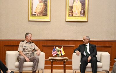 MINISTER AT THE PRIME MINISTER’S OFFICE AND MINISTER OF DEFENCE II RECEIVES COURTESY CALL FROM THE DEPUTY COMMANDER, UNITED STATES INDO-PACIFIC COMMAND