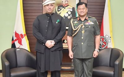 COMMANDER OF THE ROYAL BRUNEI ARMED FORCES RECEIVE A COURTESY CALL FROM HIGH COMMISSIONER OF THE ISLAMIC REPUBLIC OF PAKISTAN TO BRUNEI DARUSSALAM