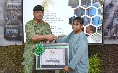 TITIAN AMAL PROJECT HANDOVER CEREMONY IN CONJUNCTION WITH THE ROYAL BRUNEI ARMED FORCES 63rd ANNIVERSARY AT KAMPONG GATAS, MUKIM LABI, BELAIT DISTRICT