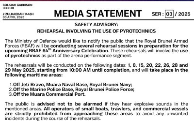 MEDIA STATEMENT – SAFETY ADVISORY: REHEARSAL INVOLVING THE USE OF PYROTECHNICS