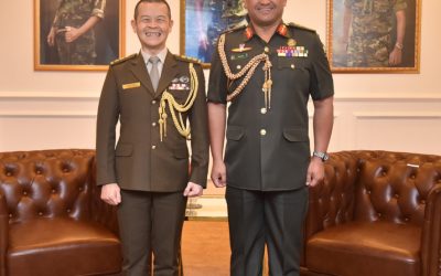 RBAF COMMANDER RECEIVED FAREWELL CALL FROM DEFENCE ADVISER REPUBLIC OF SINGAPORE TO BRUNEI DARUSSALAM