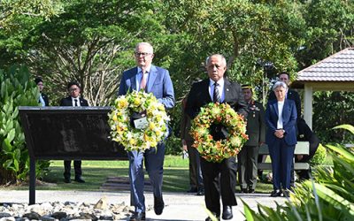 AUSTRALIAN PRIME MINISTER PAYS TRIBUTE AT THE BRUNEI–AUSTRALIA MEMORIAL IN MUARA