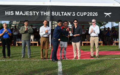 HIS ROYAL HIGHNESS 920 LIEUTENANT COLONEL (UDARA) PRINCE ‘ABDUL MATEEN, MINISTER OF FOREIGN AFFAIRS, ATTENDS THE INAUGURAL HIS MAJESTY THE SULTAN’S CUP FINAL FOOTBALL TOURNAMENT
