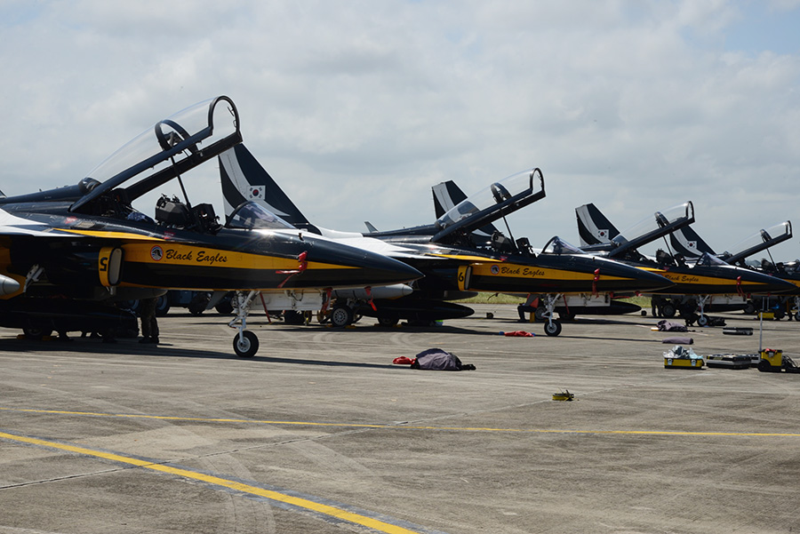 ROKAF BLACK EAGLES AEROBATIC TEAM TRANSIT AT RIMBA AIR FORCE BASE