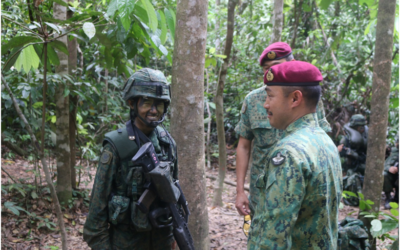 RBAF COMMANDER VISITS THE SINGAPORE ARMED FORCES TROOPS IN TEMBURONG