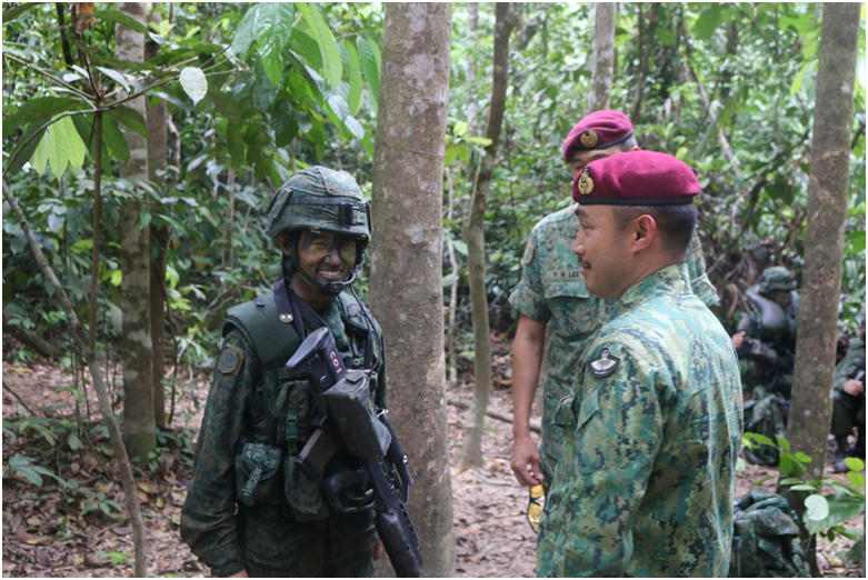 RBAF COMMANDER VISITS THE SINGAPORE ARMED FORCES TROOPS IN TEMBURONG