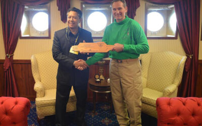 THE DEPUTY MINISTER OF DEFENCE VISITS US NAVY AIRCRAFT CARRIER USS JOHN C STENNIS