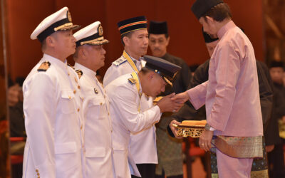 HIS MAJESTY BESTOWS STATE DECORATIONS TO MINDEF & RBAF  OFFICERS AND PERSONNEL