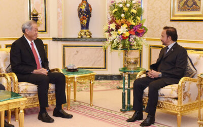 HIS MAJESTY THE SULTAN AND YANG DI-PERTUAN OF BRUNEI DARUSSALAM RECEIVES IN AUDIENCE SINGAPORE’S MINISTER FOR DEFENCE