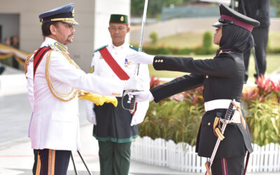 HIS MAJESTY GRACES SOVEREIGN’S PARADE FOR OFFICER CADETS OF 15TH INTAKE