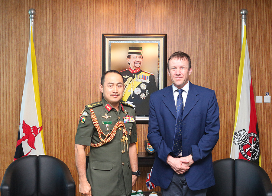 RBAF COMMANDER RECEIVES COURTESY CALL FROM THE COMMANDER OF 11th  INFANTRY BRIGADE, BRITISH ARMED FORCES
