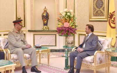 HIS MAJESTY THE SULTAN AND YANG DI-PERTUAN OF BRUNEI DARUSSALAM GRANTED AUDIENCE FROM THE CHAIRMAN JOINT CHIEFS OF STAFF COMMITTEE, PAKISTAN ARMED FORCES