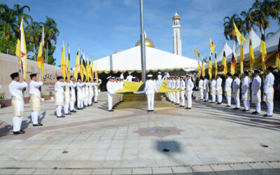 NATIONAL FLAG HOISTING CEREMONY TO MARK HIS MAJESTY THE SULTAN AND YANG DI-PERTUAN OF BRUNEI DARUSSALAM 71st BIRTHDAY CELEBRATION