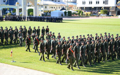 TRADITIONAL GRAND PARADE REHEARSAL TO COMMEMORATE HIS MAJESTY 71st BIRTHDAY CELEBRATION