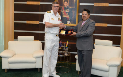 DEPUTY MINISTER OF DEFENCE RECEIVES COURTESY CALL BY AUSTRALIAN VICE CHIEF OF DEFENCE FORCE