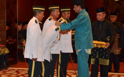 HIS MAJESTY BESTOWS STATE DECORATIONS TO MINDEF & RBAF OFFICERS AND PERSONNEL