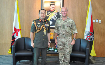 COURTESY CALL FROM THE COMMANDER OF THE BRITISH FORCES BRUNEI AND COMMANDING OFFICER OF THE SECOND BATTALION ROYAL GURKHA RIFLES