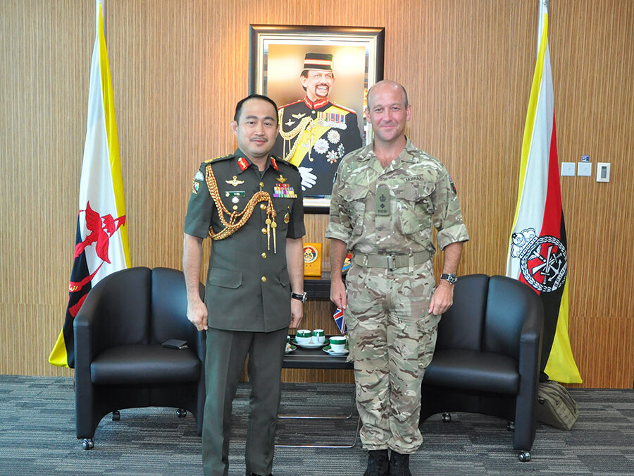 COURTESY CALL FROM THE COMMANDER OF THE BRITISH FORCES BRUNEI AND COMMANDING OFFICER OF THE SECOND BATTALION ROYAL GURKHA RIFLES