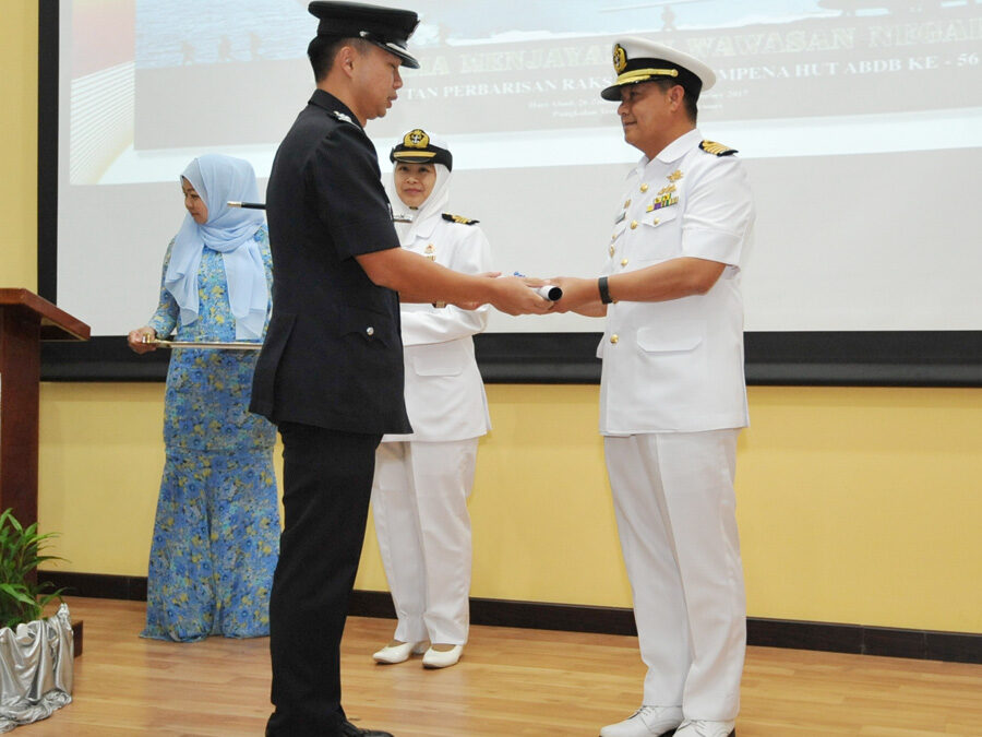 DISTRIBUTION OF POSTERS TO MARK 56TH RBAF ANNIVERSARY