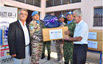RBAF UNIFIL CONTINGENT MALBATT 850-4 DONATED SMARTBOARDS TO PUBLIC SCHOOL IN LEBANON