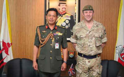 RBAF COMMANDER RECEIVES COURTESY CALL FROM COMMANDER 11th INFANTRY BRIGADE, BRITISH ARMED FORCES