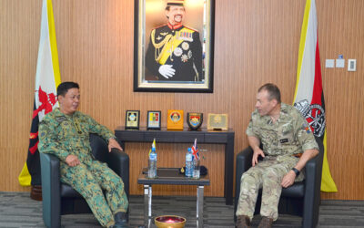 RBAF COMMANDER RECEIVES COURTESY CALL FROM REGIONAL JUNGLE WARFARE SYMPOSIUM KEYNOTE SPEAKER FROM THE UNITED KINGDOM