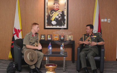 RBAF COMMANDER RECEIVED FAREWELL CALL FROM DEFENCE ADVISER OF AUSTRALIA TO BRUNEI DARUSSALAM