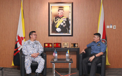 ACTING RBAF COMMANDER RECEIVES COURTESY CALL FROM COMMANDANT OF MALAYSIAN ARMED FORCES DEFENCE COLLEGE