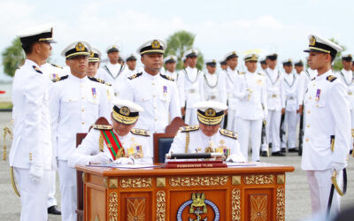 COMMANDER OF ROYAL BRUNEI NAVY CHANGE OF COMMAND CEREMONY