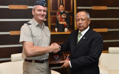 COURTESY CALL FROM THE OUTGOING AND INCOMING DEFENCE ADVISERS OF THE UNITED KINDGOM TO BRUNEI DARUSSALAM.