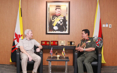 RBAF COMMANDER RECEIVES COURTERSY CALL FROM OUTGOING AND INCOMING UNITED KINGDOM DEFENCE ADVISER TO BRUNEI DARUSSALAM