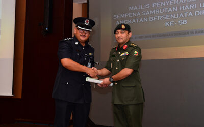 DISTRIBUTION OF POSTERS TO MARK 58TH RBAF ANNIVERSARY