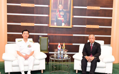 MINISTRY OF DEFENCE AND RBAF RECEIVE COURTESY CALL FROM COMMANDER OF ESCORT FLOTILLA I, JAPAN MARITIME SELF-DEFENSE FORCE