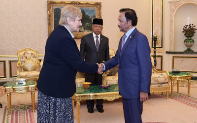 HIS MAJESTY THE SULTAN AND YANG DI-PERTUAN OF BRUNEI DARUSSALAM RECEIVES IN AUDIENCE MINISTER OF STATE AT THE MINISTRY OF DEFENCE, UNITED KINGDOM