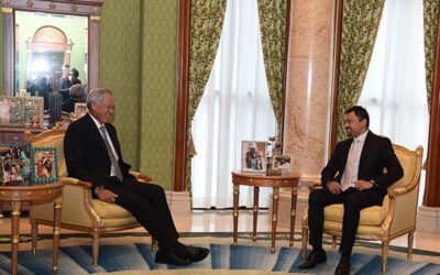 HIS ROYAL HIGHNESS THE CROWN PRINCE RECEIVES IN AUDIENCE MINISTER FOR DEFENCE, REPUBLIC OF SINGAPORE