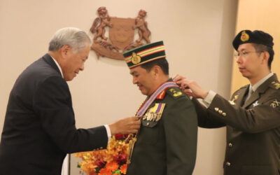 ROYAL BRUNEI LAND FORCE COMMANDER CONFERRED WITH REPUBLIC OF SINGAPORE’S MERITORIOUS SERVICE MEDAL (MILITARY)