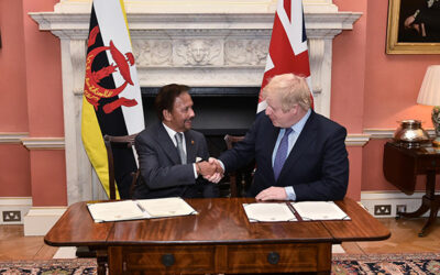 HIS MAJESTY THE SULTAN AND YANG DI-PERTUAN OF BRUNEI DARUSSALAM ATTENDS A BILATERAL MEETING WITH BRITISH PRIME MINISTER AND SIGNING OF EXCHANGE OF LETTERS