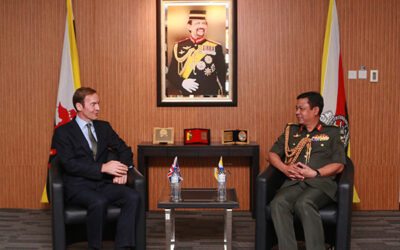 RBAF COMMANDER RECEIVES A FAREWELL CALL FROM THE BRITISH HIGH COMMISSIONER TO BRUNEI DARUSSALAM