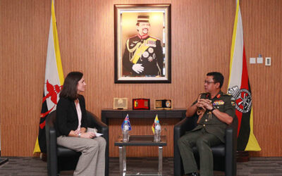 RBAF COMMANDER RECEIVES A FAREWELL CALL FROM THE AUSTRALIAN HIGH COMMISSIONER TO BRUNEI DARUSSALAM
