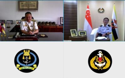 ROYAL BRUNEI NAVY COMMANDER CONVENED A VIDEO CONFERENCE VIRTUALLY WITH CHIEF OF NAVY, REPUBLIC OF SINGAPORE NAVY