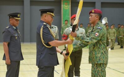 HANDING OVER OF NATIONAL FLAG TO IMT CONTINGENT