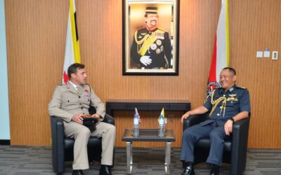 RBAF COMMANDER RECEIVES COURTESY CALL FROM THE COMMANDING OFFICER, THE SECOND BATTALION ROYAL GURKHA RIFLES