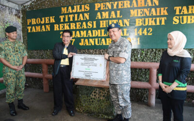 HANDOVER CEREMONY OF RBAF’S “TITIAN AMAL” REHABILITATION PROJECT AT BUKIT SUBOK FOREST RESERVE RECREATIONAL PARK
