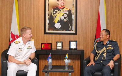 RBAF COMMANDER RECEIVES COURTESY CALL FROM THE AUSTRALIAN DEFENCE ADVISER IN THE REPUBLIC OF SINGAPORE ACCREDITED TO BRUNEI DARUSSALAM