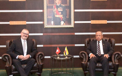 MINISTER OF DEFENCE II RECEIVES COURTESY CALL FROM THE AMBASSADOR OF THE SWISS CONFEDERATION TO BRUNEI DARUSSALAM