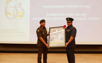 DISTRIBUTION OF POSTERS TO MARK THE ROYAL BRUNEI ARMED FORCES (RBAF) DIAMOND JUBILEE ANNIVERSARY